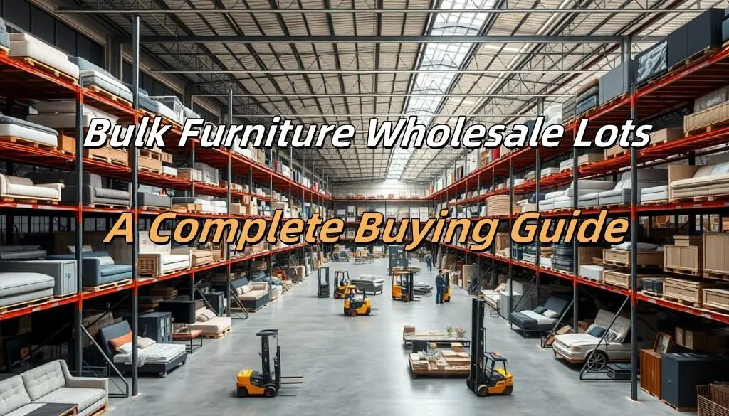 Modern furniture wholesale warehouse showcasing efficient organization and diverse inventory